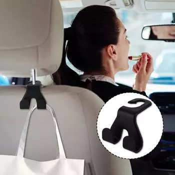 Крючки для подголовников 10 шт., вешалка для подголовника на заднее сиденье автомобиля, вешалка для подголовника на заднее сиденье автомобиля, прочная и долговечная чёрный