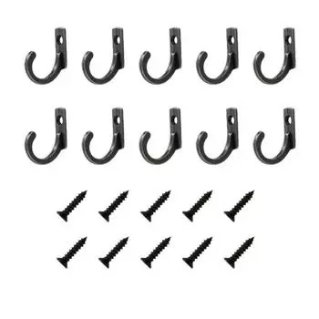 Крючки для подвешивания из цинкового сплава, настенные, для дверей, противоскользящие, вешалки для одежды и полотенец, многофункциональный набор аксессуаров для отеля silver/10pcs/set