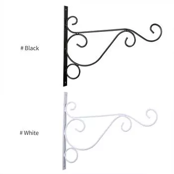 Крючки для подвешивания растений, декоративные железные настенные крючки, вешалки для растений, вешалки для уличного внутреннего горшка Large чёрный