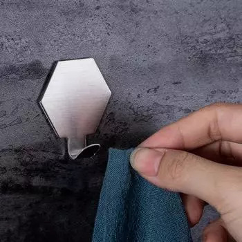 Крючки для полотенец из нержавеющей стали/крючок для ванной комнаты Самоклеющиеся подвесные крючки для стен серебряный