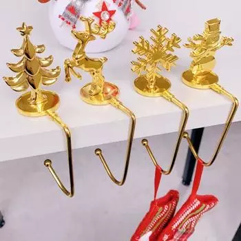 Крючки для рождественских чулок, устойчивые к ржавчине, простая установка, универсальный держатель для украшений, вешалки для хранения C