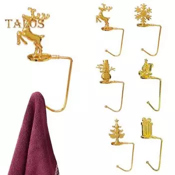 Крючки для рождественских чулок, устойчивые к ржавчине, простая установка, универсальный держатель для украшений, вешалки для хранения C