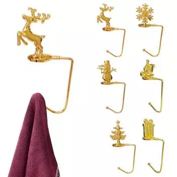 Крючки для рождественских чулок, устойчивые к ржавчине, простая установка, универсальный держатель для украшений, вешалки для хранения C
