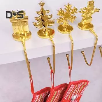 Крючки для рождественских чулок, устойчивые к ржавчине, простая установка, универсальный держатель для украшений, вешалки для хранения C