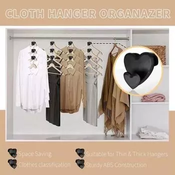 Крючки для соединителей вешалок Экономия места Крючки для вешалок Соединители для вешалок Сверхмощная экономия места A белый