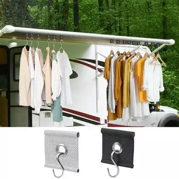 Крючки для тента для автофургона, многоцелевые вешалки для тента, 10 шт., многоразовые крючки для тента с S-образными крючками, нагрузка на подшипник 22 фунта чёрный