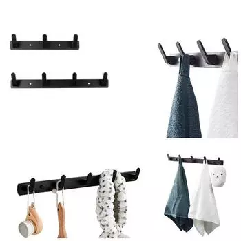 Крючки для ванной комнаты Вешалка для полотенец Настенное крепление Вешалка Крючок для халата 4 Hooks