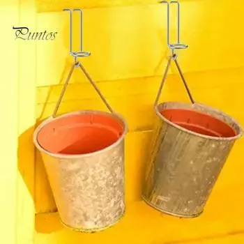 Крючки для ведер с водой для лошадей Съемные металлические вешалки для ведер Крючок для стены конюшни Корм для лошадей Аксессуары для амбара Товары для фермерского хозяйства серебряный