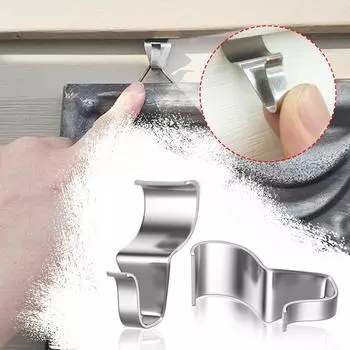 Крючки для винилового сайдинга без отверстий для наружных украшений, сверхпрочные низкопрофильные вешалки без отверстий из нержавеющей стали A серебряный