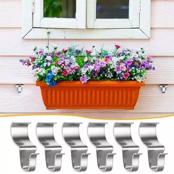 Крючки для винилового сайдинга, не требующие отверстий, нержавеющие, прочные зажимы, вешалка для домашнего использования, скрытый шов 6 pcs