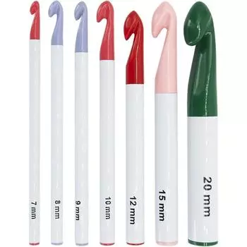 Крючки для вязания большие 20мм 15мм 12мм 10мм 9мм 8мм 7мм. Эргономичный крючок. пластик A