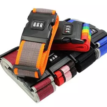 Крючки для замка багажа, подвесные ремни с пряжкой, замок с цифрами и паролем, дорожные стяжки для багажа, ремни для багажа чёрный