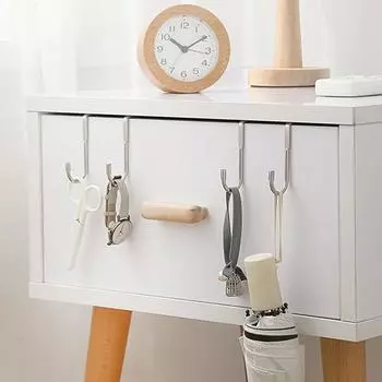 Крючки Дверной крючок S-образный Крючок для полотенец Крючки для шкафов из нержавеющей стали Кухня Ванная комната Шкафы Организация хранения для дома Сад прозрачный