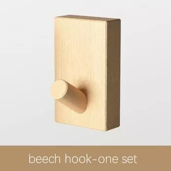 Крючки из массива дерева для одежды и головных уборов за дверью, крючки из бука, крючки из ореха, крючки для одежды без проколов, многофункциональные крючки, крючки в японском стиле 1 hook + nail-free glue