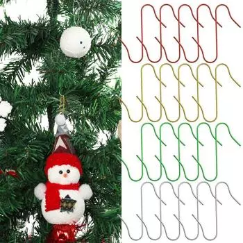 Крючки из нержавеющей стали для вечеринок, рождественские елочные украшения, подвесные крючки для рождественских украшений золотой