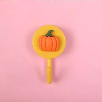 Крючки на клейкой основе, симпатичные, в мультяшном стиле, из высококачественного пластика, экологически чистые, прочные, на клейкой основе, настенные крючки, тыква
