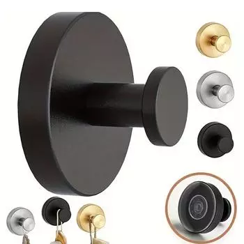 Крючки на присосках Водонепроницаемые крючки на присосках из нержавеющей стали для душа, ванной, кухни, крючки для полотенец на присосках 1PCS серебряный