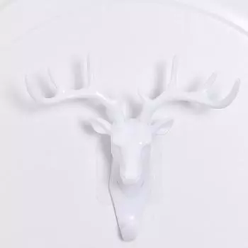 Крючки Рога Стиль Хранение Липкие крючки Кухня Ванная комната Крючки Полки Стена Креативные настенные Персонализированные вешалки 1pc зелёный