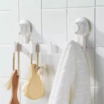 Крючки с прочными вакуумными присосками, съемные многоразовые крючки для одежды, многоцелевые крючки для кухни и ванной комнаты жёлтый