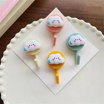 Крючки с рисунками, самоклеящиеся крючки, настенные крючки без гвоздей, не повреждающие стену (4-Pack) One Size