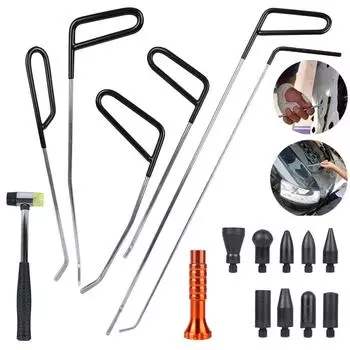 Крючки, стержень, молоток, дверь, вмятина, град, ремонт, безболезненные инструменты, беспокрасочное удаление вмятин на автомобиле, профессиональный инструмент для технического обслуживания автомобиля 6 pcs