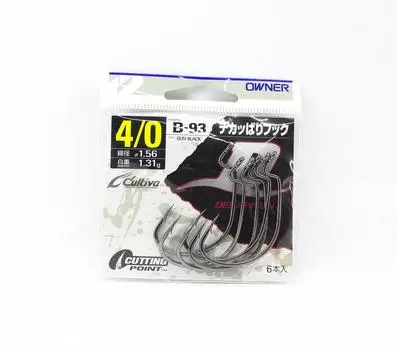 Крючок-червяк Owner B-93 Dekappari Wide Gap Plus, размер 4/0 (4757)