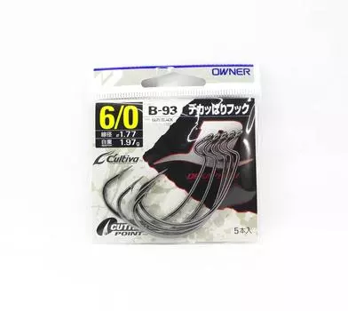 Крючок-червяк Owner B-93 Dekappari Wide Gap Plus, размер 6/0 (4788)