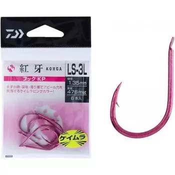 Крючок Daiwa с красным зубом KP LS 3L