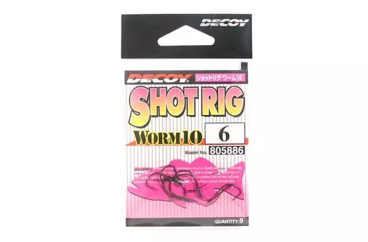Крючок Decoy Worm 10 Shot Rig для Wacky Style, размер 6 (5886)