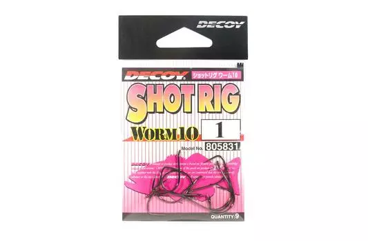 Крючок Decoy Worm 10 Shot Rig для Wacky Style, размер 1 (5831)