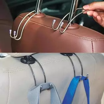 Крючок для автомобильного сиденья, автоматический скрытый, 2/1 шт., вешалка для подголовника заднего сиденья, для сумок, сумок, пальто, вешалка для хранения автомобильных аксессуаров, крючок-органайзер