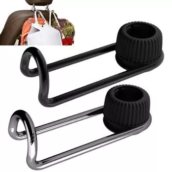 Крючок для автомобильного сиденья, многофункциональный подголовник автомобиля, скрытый крючок, попрощайтесь с грязным космическим кошельком, рюкзаки, органайзер для хранения игрушек серебряный