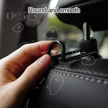 Крючок для автомобильного сиденья, многофункциональный подголовник автомобиля, скрытый крючок, попрощайтесь с грязным космическим кошельком, рюкзаки, органайзер для хранения игрушек серебряный