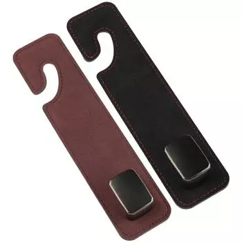 Крючок для автомобильной сумки, 2 шт., крючок для хранения из микрофибры и кожи, крючок для подголовника автомобильного сиденья, вешалка, органайзер для хранения, универсальный для сумочки-кошелька чёрный