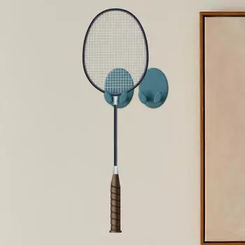 Крючок для бадминтонной ракетки, состоящий из 2 частей, настенные стойки, легко устанавливаются. белый