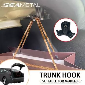 Крючок для багажника автомобиля SEAMETAL, 1 шт., продуктовая сумка, багажник, бардачок, крючок для Tesla Model 3 1pc чёрный