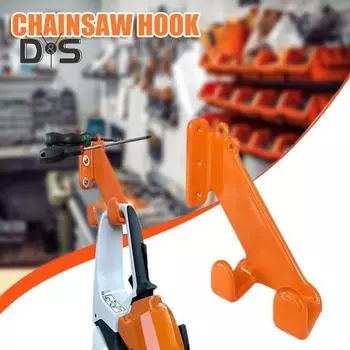 Крючок для бензопилы, настенное крепление, грузоподъемность 150 фунтов, нержавеющий, простая установка, прочный держатель для бензопилы оранжевый