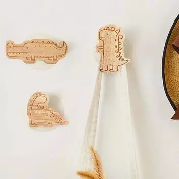 Крючок для дерева в виде динозавра, настенный, милый, для детской комнаты, крючок для украшения, для ванной комнаты, для хранения ключей, для кухни, для дома, аксессуары