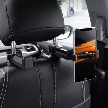 Крючок для держателя телефона на заднее сиденье, держатель телефона на спинку сиденья, крючок для подголовника автомобиля, органайзер для салона автомобиля для кошельков и сумок, для сумки-шоппера красный