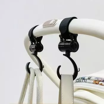 Крючок для детской коляски, для подвешивания сумок с подгузниками, продуктов и многого другого, вращающийся на 360 градусов органайзер для детской тележки, вешалка для коляски, декор 1P
