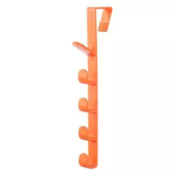 Крючок для двери Многоцелевой Современный стиль Без пробивания Сильная несущая способность Настенная вешалка для одежды для спальни оранжевый