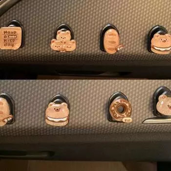 Крючок для хранения автомобиля, отличный мультяшный самоклеящийся противоскользящий липкий без декоративной отметки в виде животных слева C