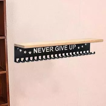 Крючок для хранения медалей, нержавеющий многоцелевой бамбуковый практичный большой бамбуковый крючок для показа трофейной доски, бытовые принадлежности чёрный