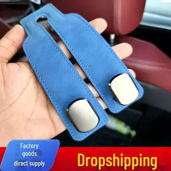 Крючок для хранения на спинке автомобильного сиденья: Многофункциональный металлический крючок для мелких предметов в салоне автомобиля с замшевой отделкой ABS hook head чёрный