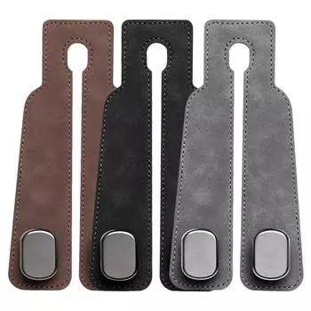 Крючок для хранения на спинке сиденья автомобиля, многофункциональный крючок для хранения на автомобиль из искусственной кожи, вешалка для хранения внутренних запасных частей для ключей, кошелька коричневый