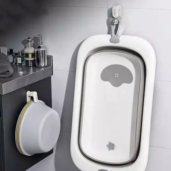 Крючок для хранения раковины без проколов, пластиковый держатель для полотенец, практичная вешалка для хранения раковины, ванная комната белый