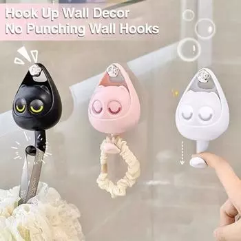 Крючок для хранения с героями мультфильмов, очаровательный внешний вид, прочная несущая самоклеящаяся простая установка, дверная вешалка