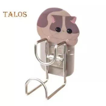 Крючок для хранения Самоклеящийся настенный подвесной крючок Прочный удобный крючок-органайзер для стойки для раковины хаки