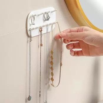 Крючок для хранения ювелирных изделий Настенная вешалка для хранения ювелирных изделий Дисплей для ювелирных изделий Крючки для хранения Органайзер для хранения сережек, колец, ожерелий as the picture