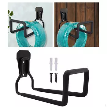 Крючок для хранения в гараже, вешалка для одежды, железный черный органайзер для шланга, настенное крепление, веревка оптом